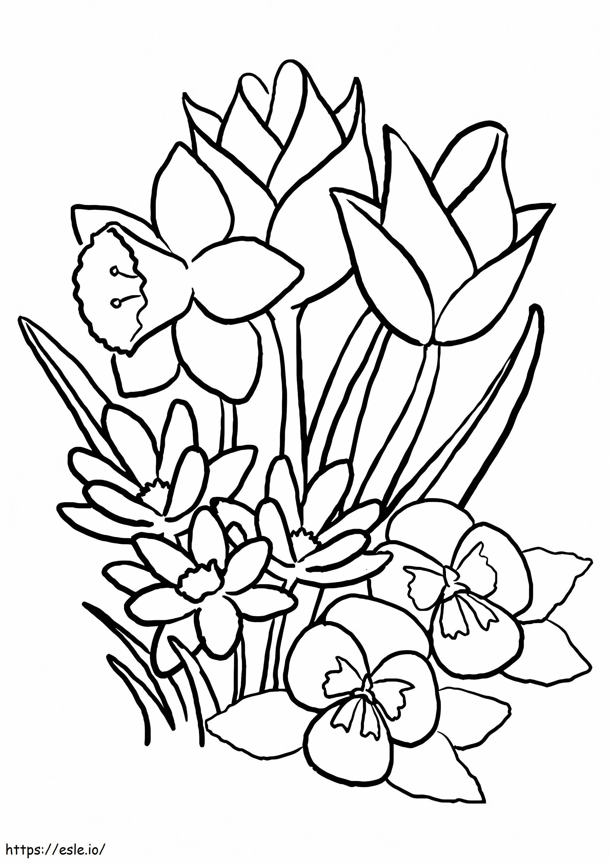 Coloriage 1526979192 Tulipe Petite Princesse A4 à imprimer dessin