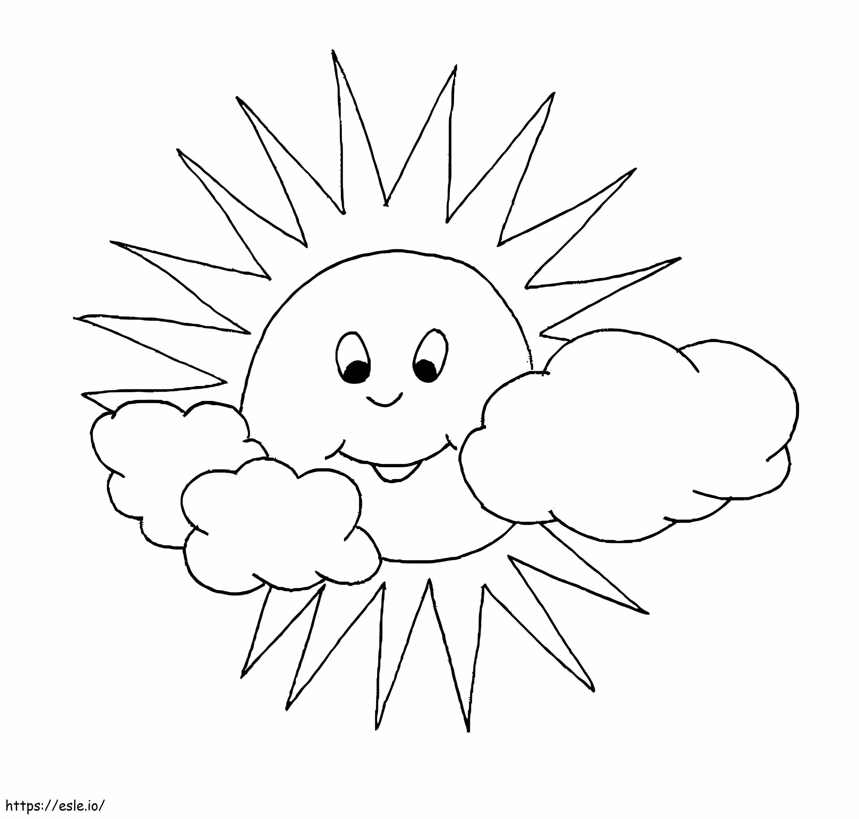 Adorable Sun coloring page