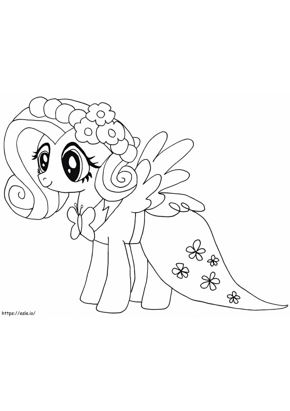 Fluttershy My Little Pony värityskuva