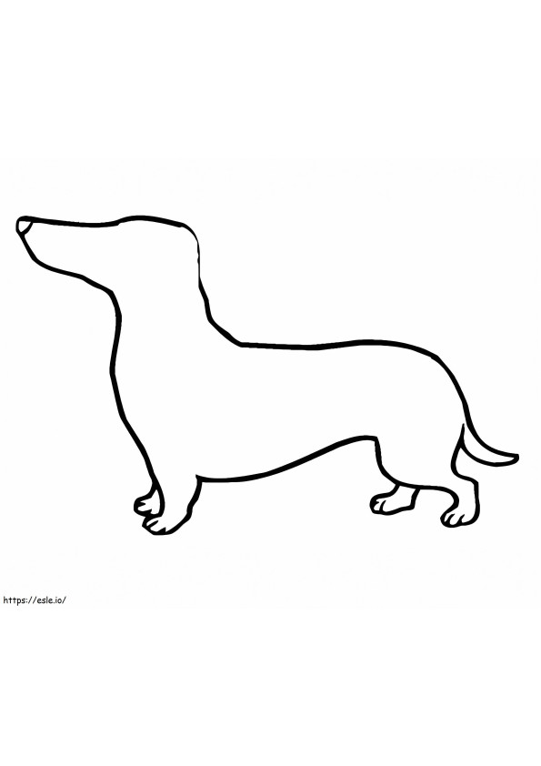 Dachshund Outline coloring page