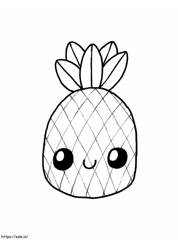 Piña Sonriente Kawaii