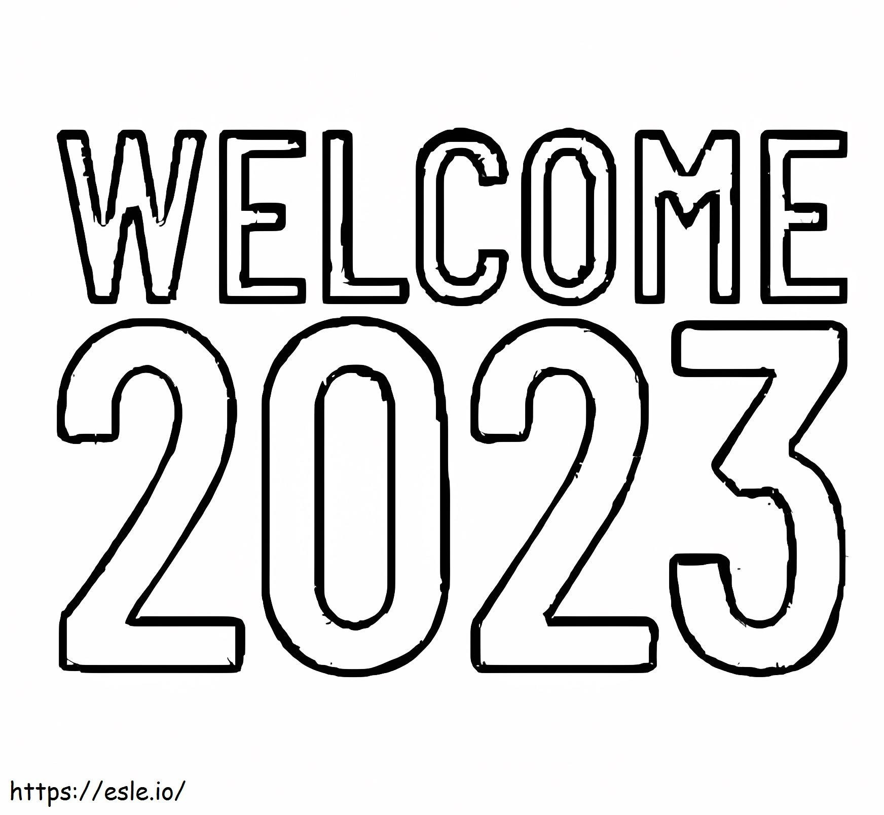Hoş geldin 2023 boyama