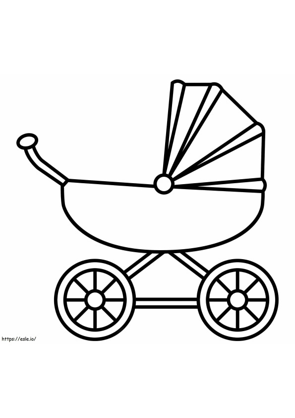 Simple Stroller coloring page