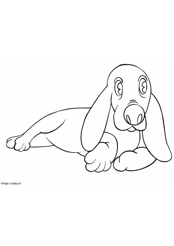 Basset Hound For Kids coloring page