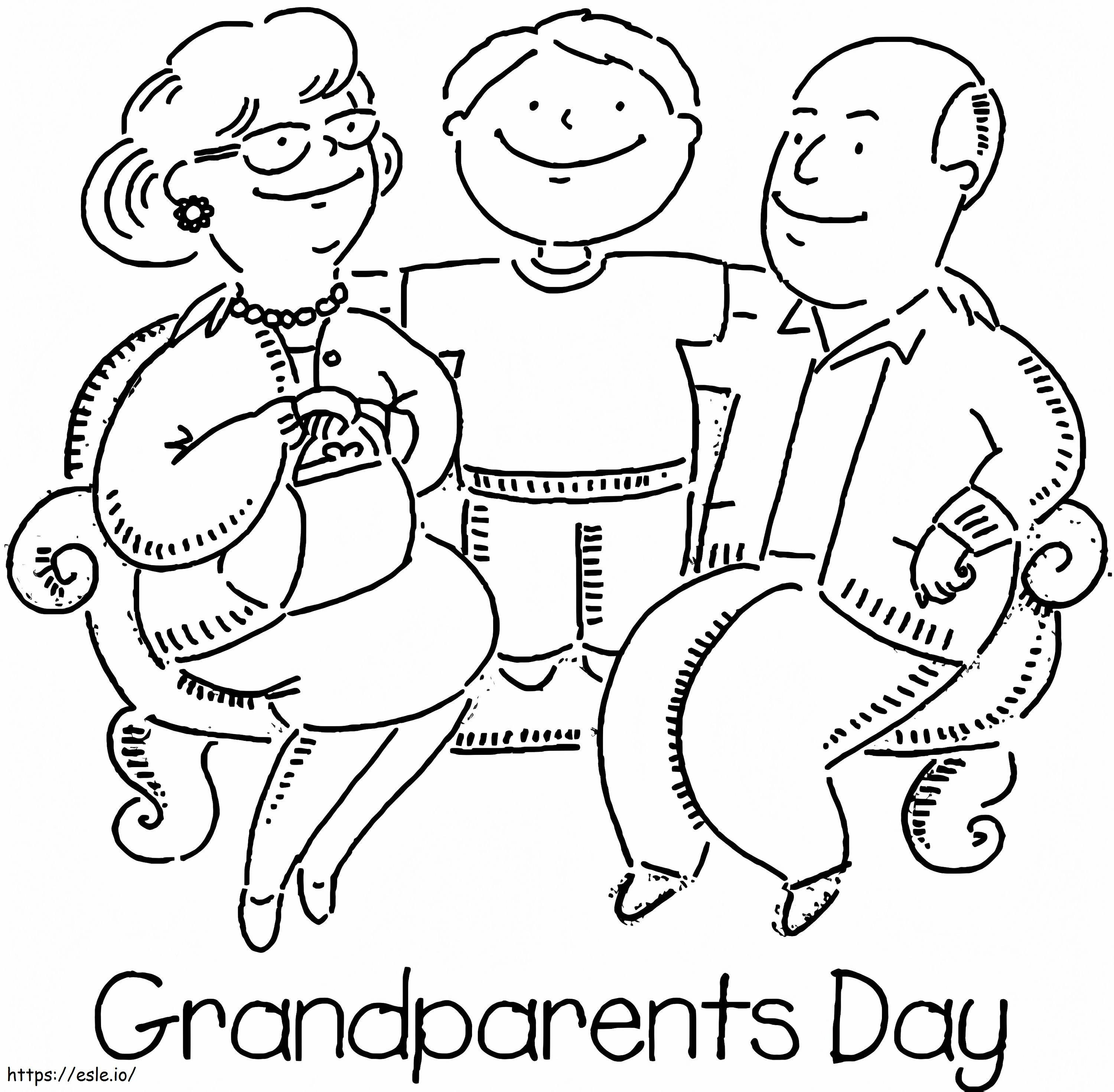 Coloriage Grands-parents Jour 1 à imprimer dessin