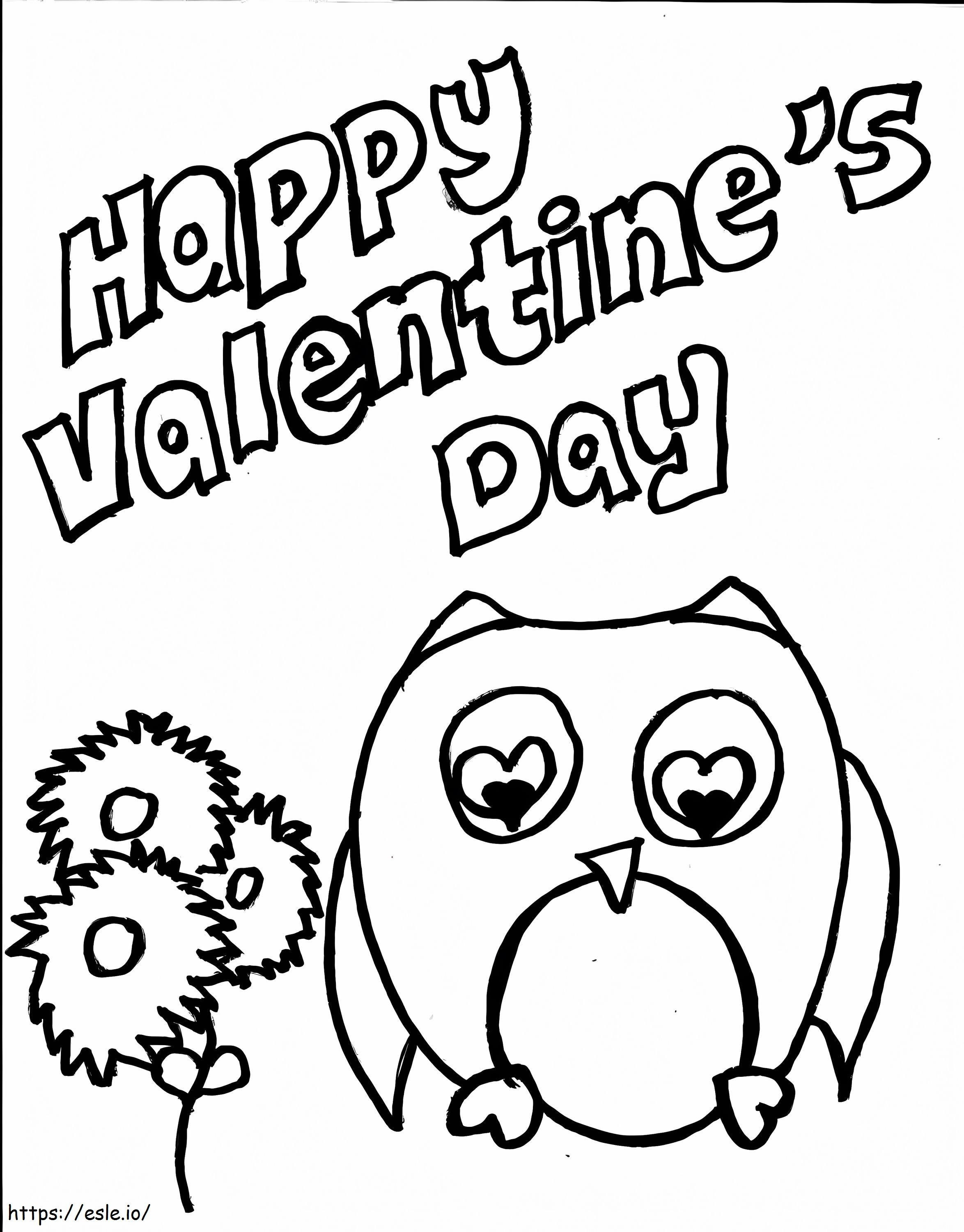 Happy Valentines Day coloring page