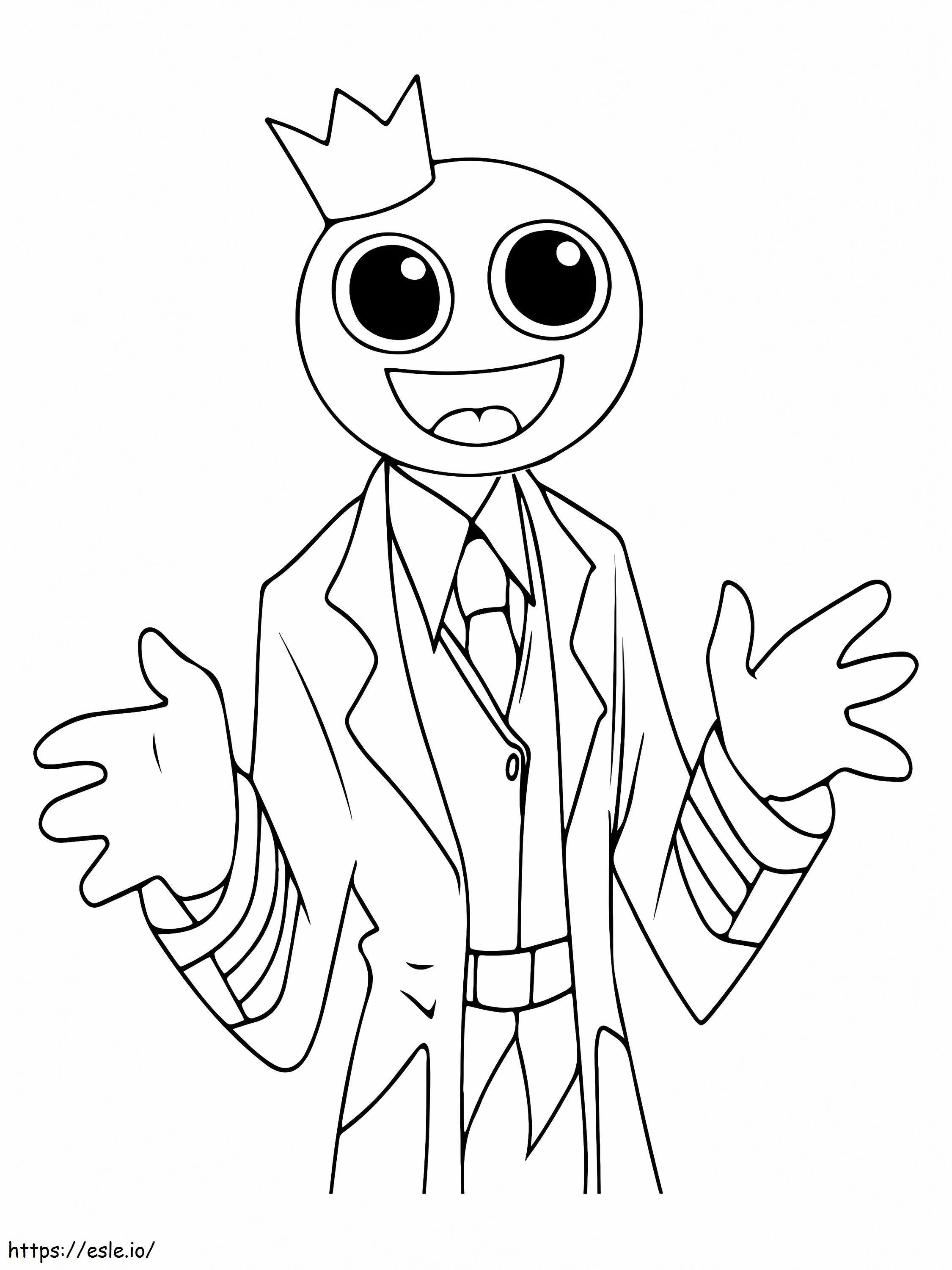 Smiling Rainbow Friends Roblox coloring page