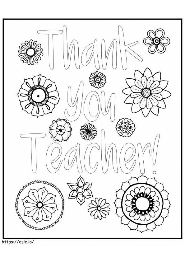 Thank You Professor coloring page