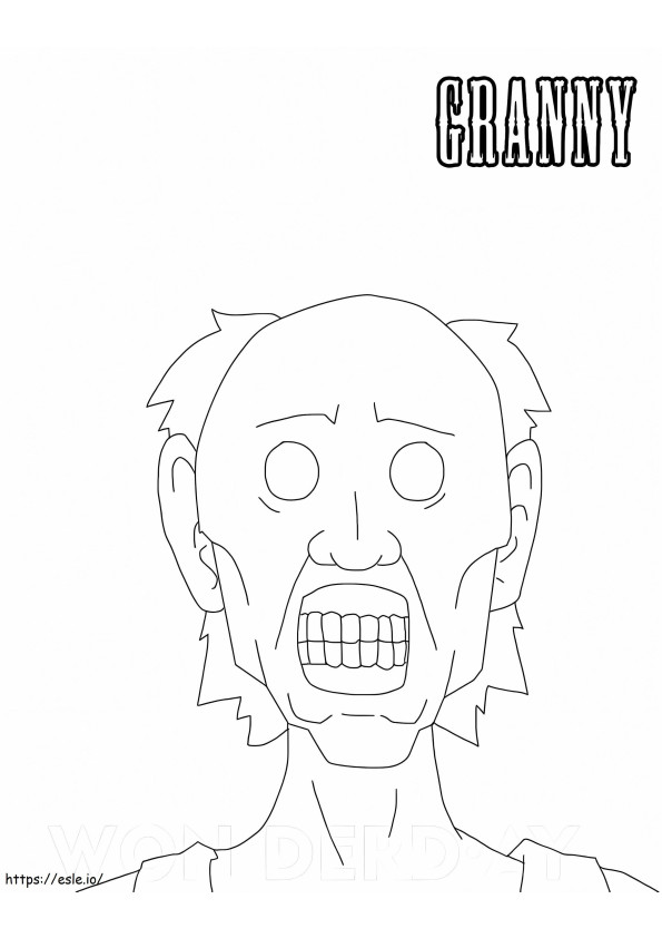 Granny Horror Game 1 coloring page