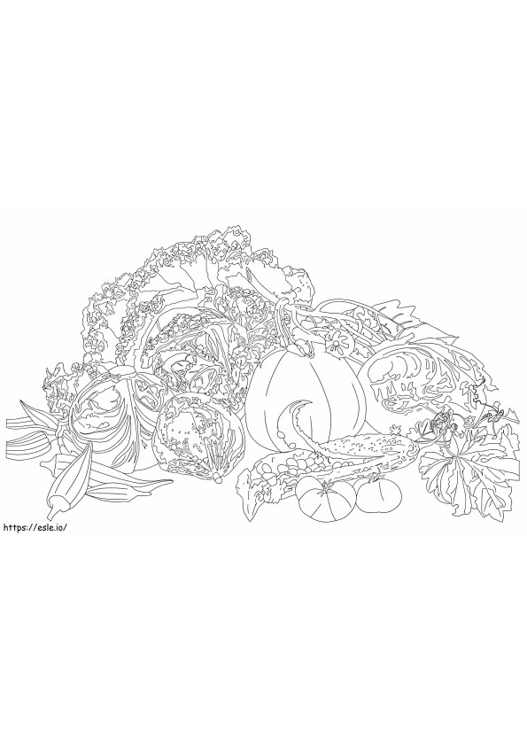 Stone Age Vegetable coloring page