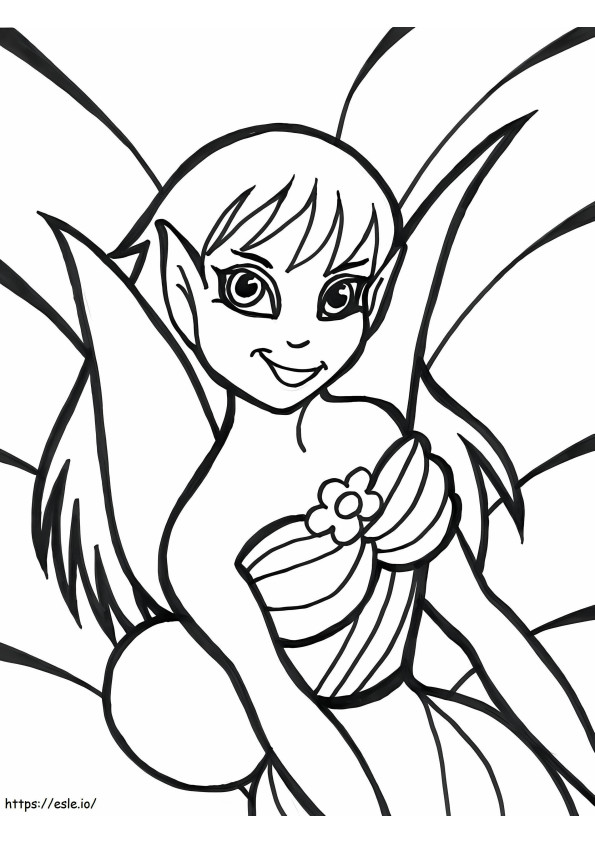 Fairy Is Smiling coloring page