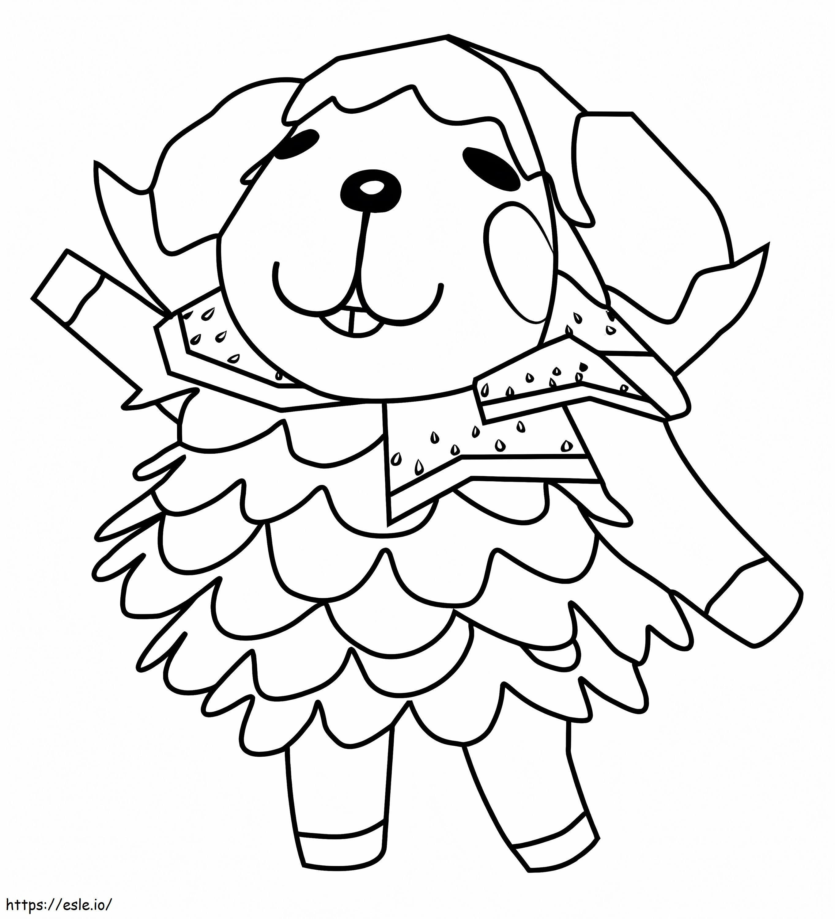 Coloriage Wendy de Animal Crossing à imprimer dessin