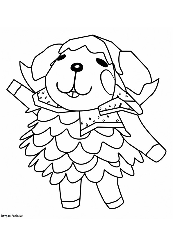 Wendy z Animal Crossing kolorowanka