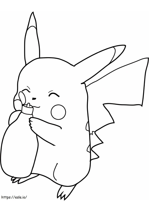 Coloriage Bonite Pikachu à imprimer dessin