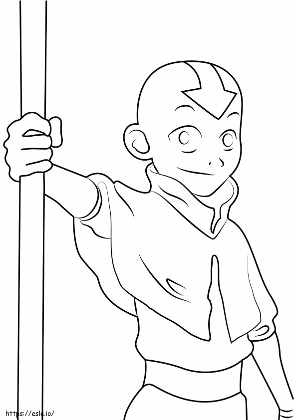 1532491357 Aang Smiling A4 coloring page