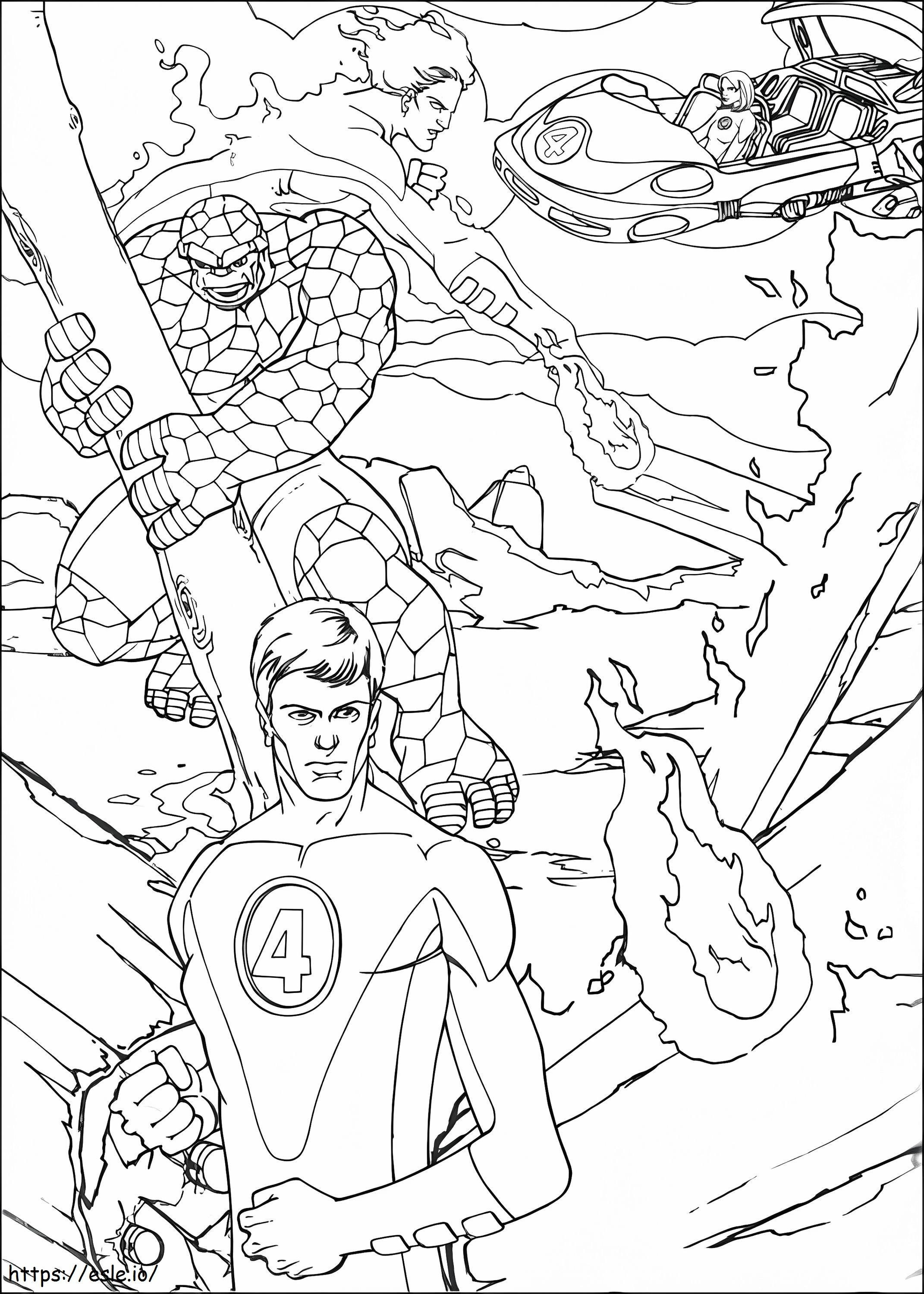 Fantastic Four 6 coloring page