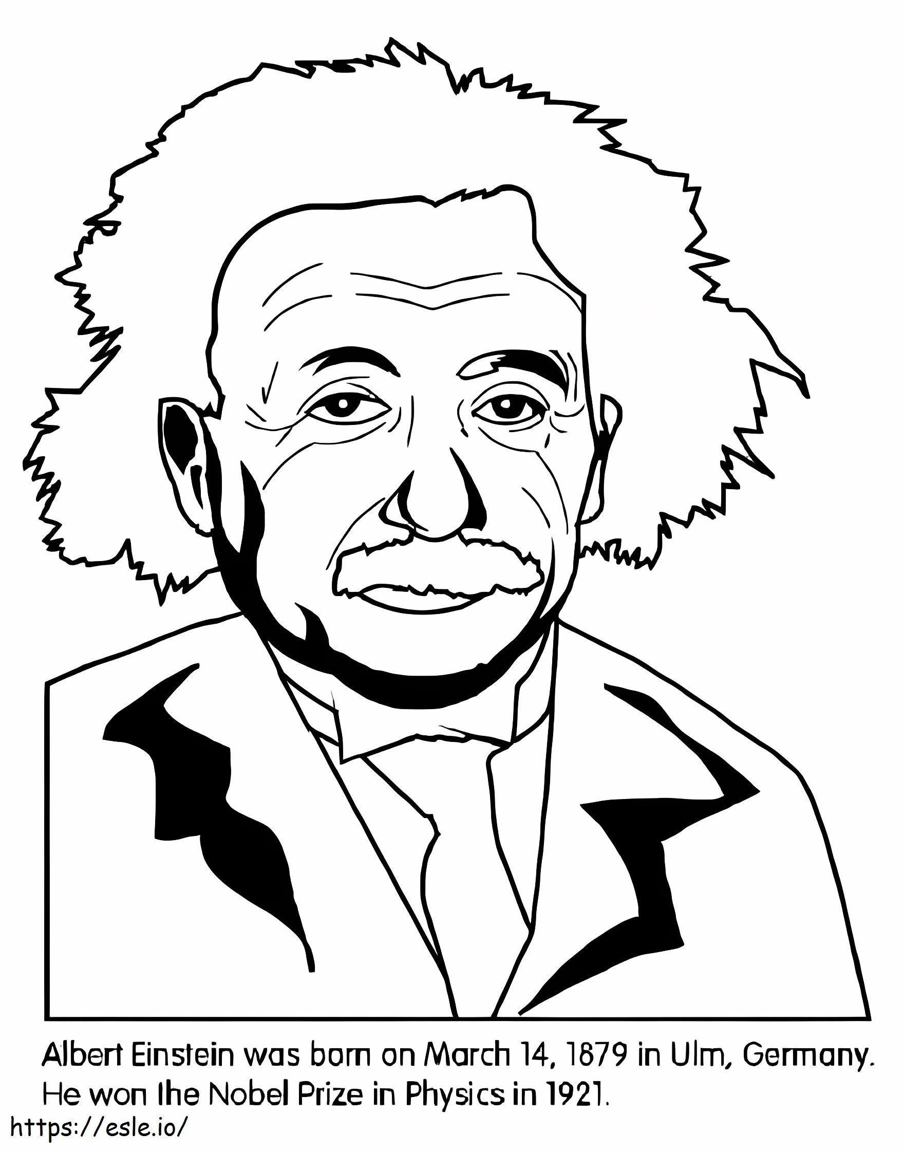 Gratis afdrukbare Albert Einstein kleurplaat kleurplaat