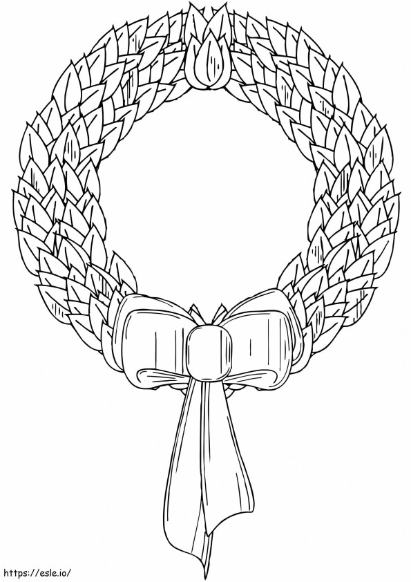 Christmas Wreath 3 coloring page
