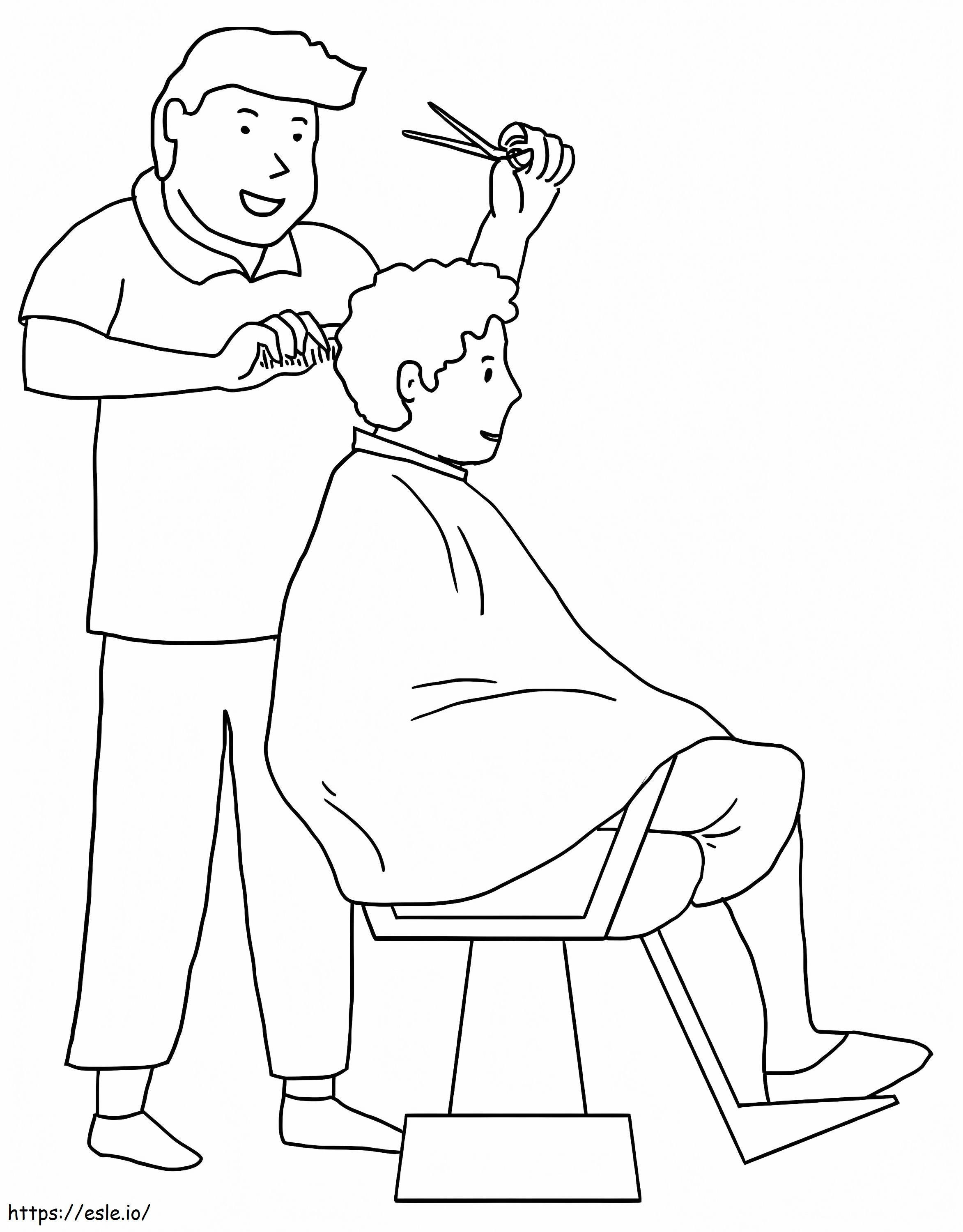 The Barber coloring page