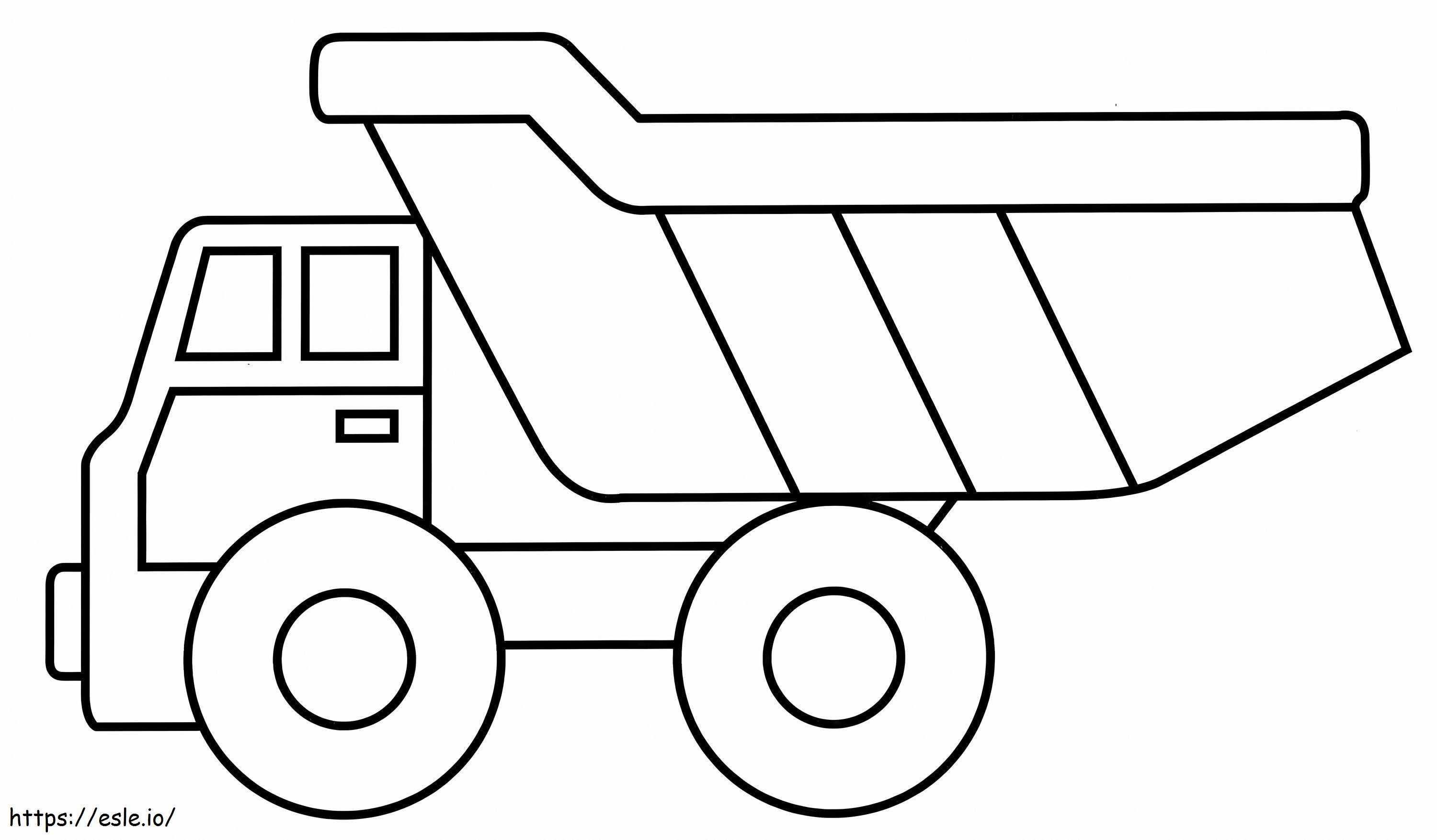 Easy Truck coloring page