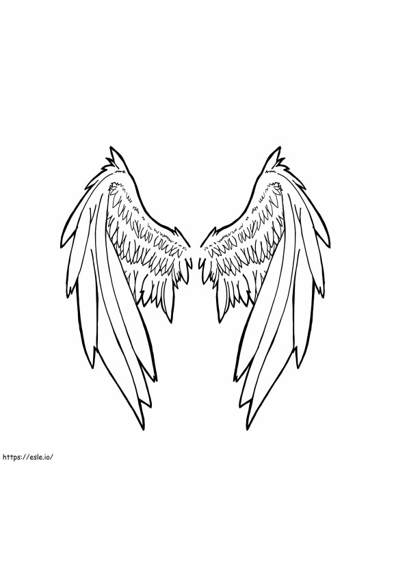 Cool Wings de înger de colorat