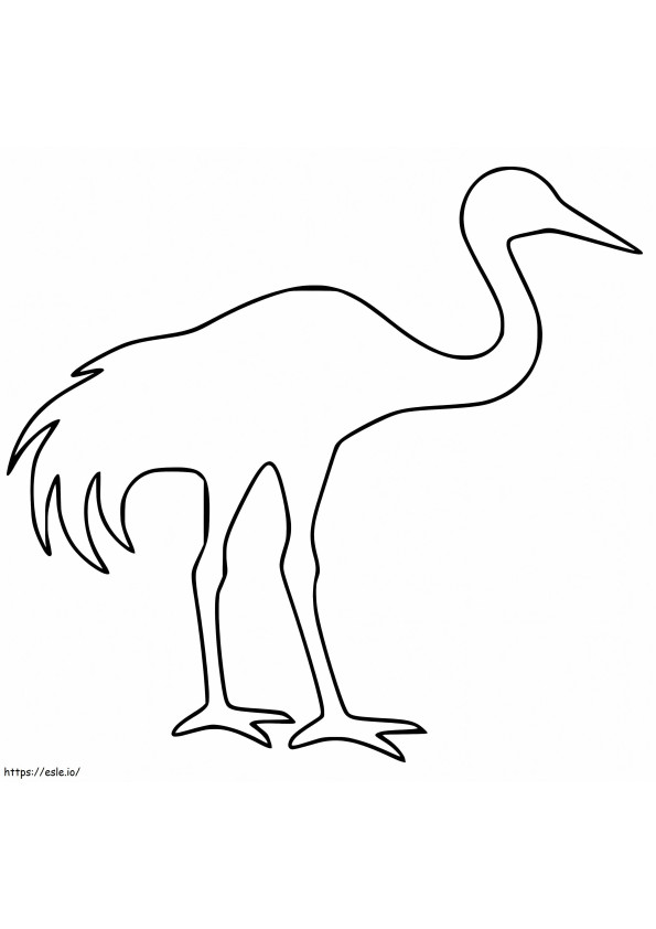 Crane Outline coloring page