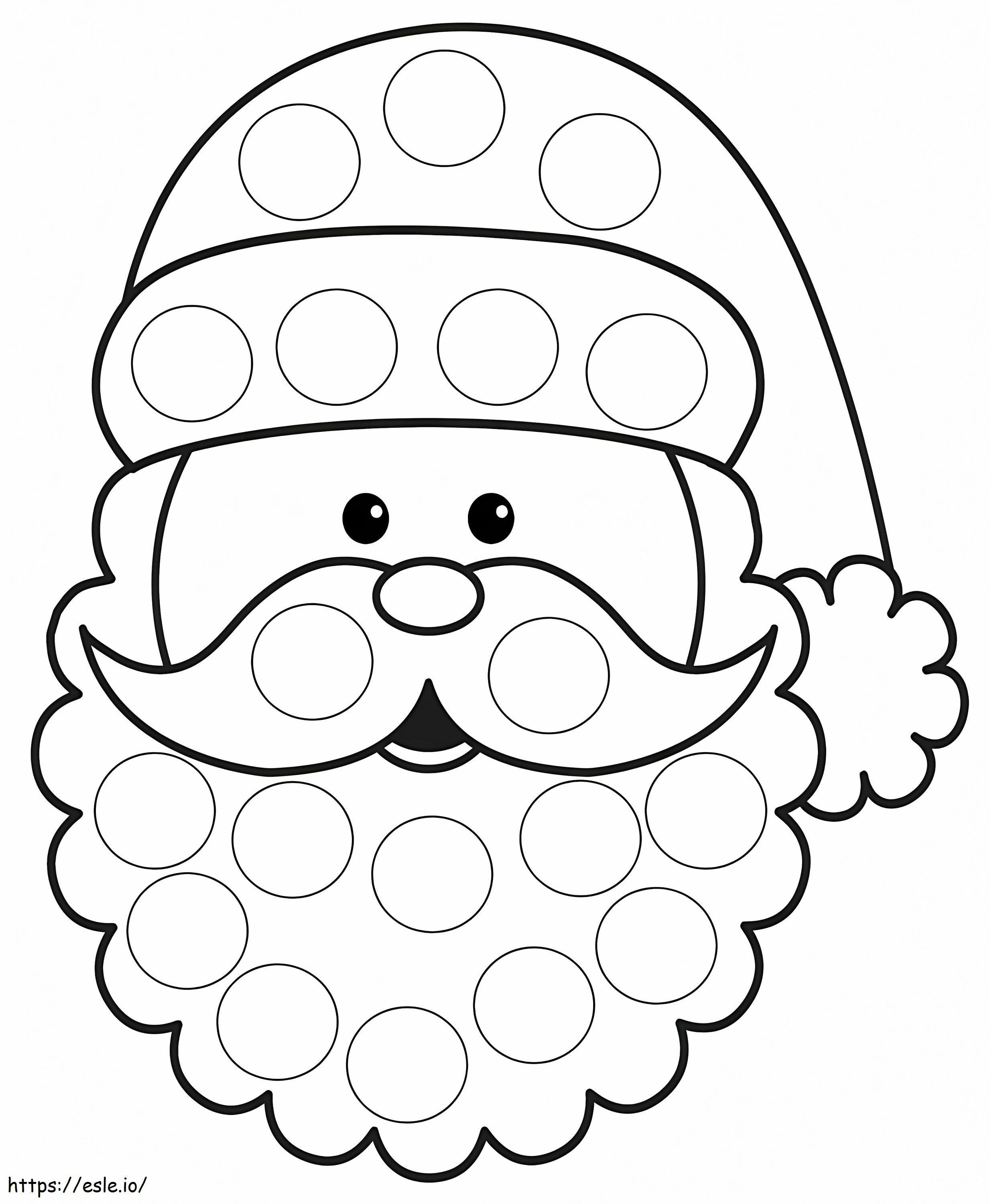 Santa Claus Dot Marker coloring page