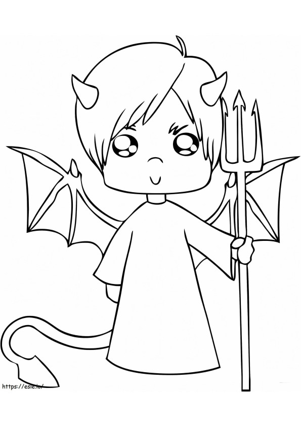 Cute Little Demon coloring page