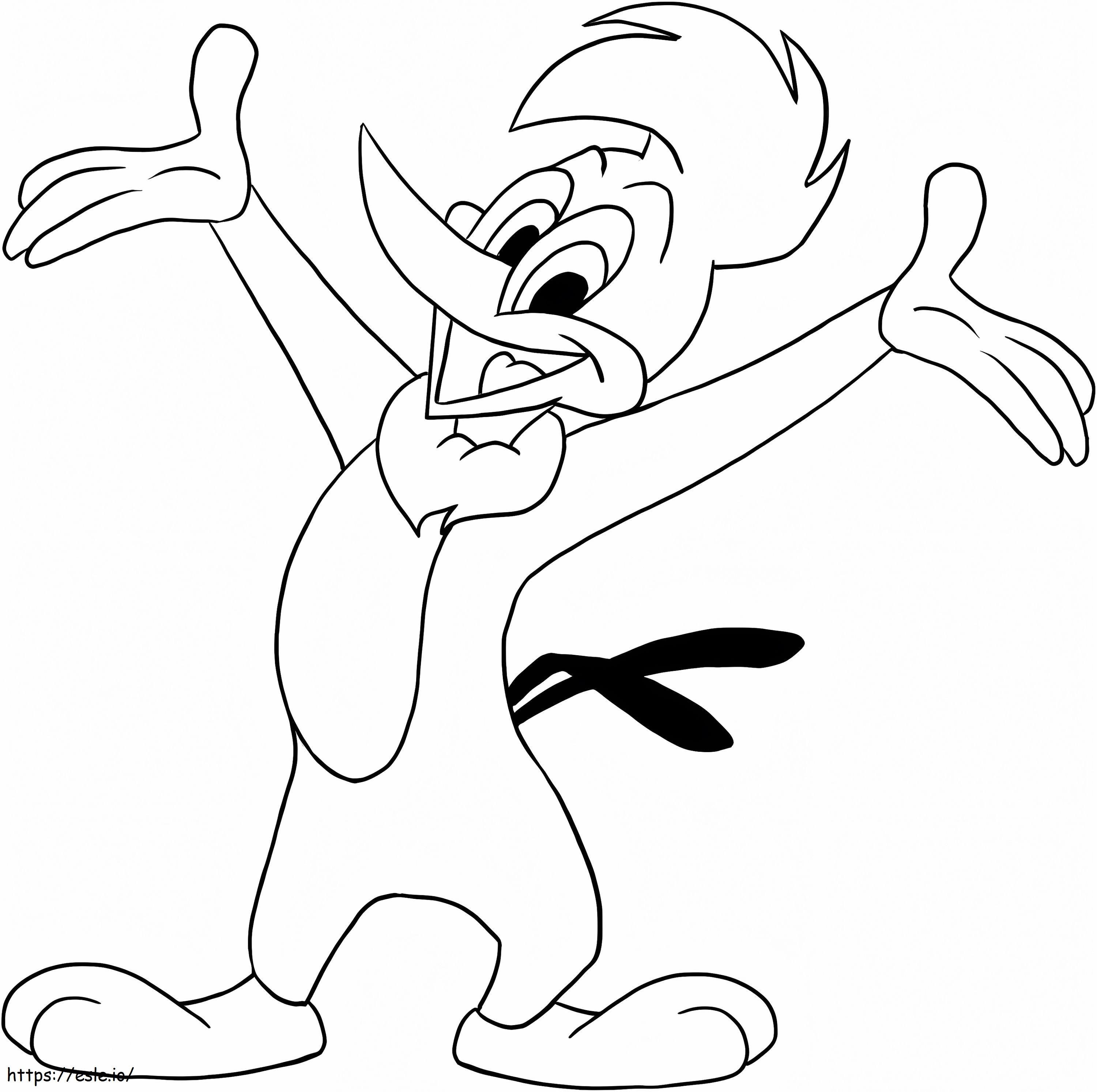 Happy Woody coloring page