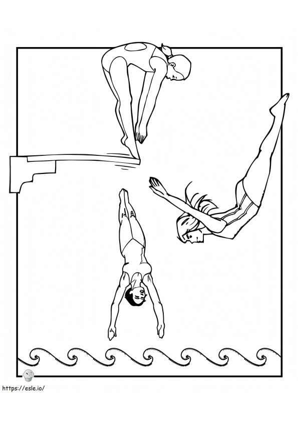 Olympic Diving coloring page