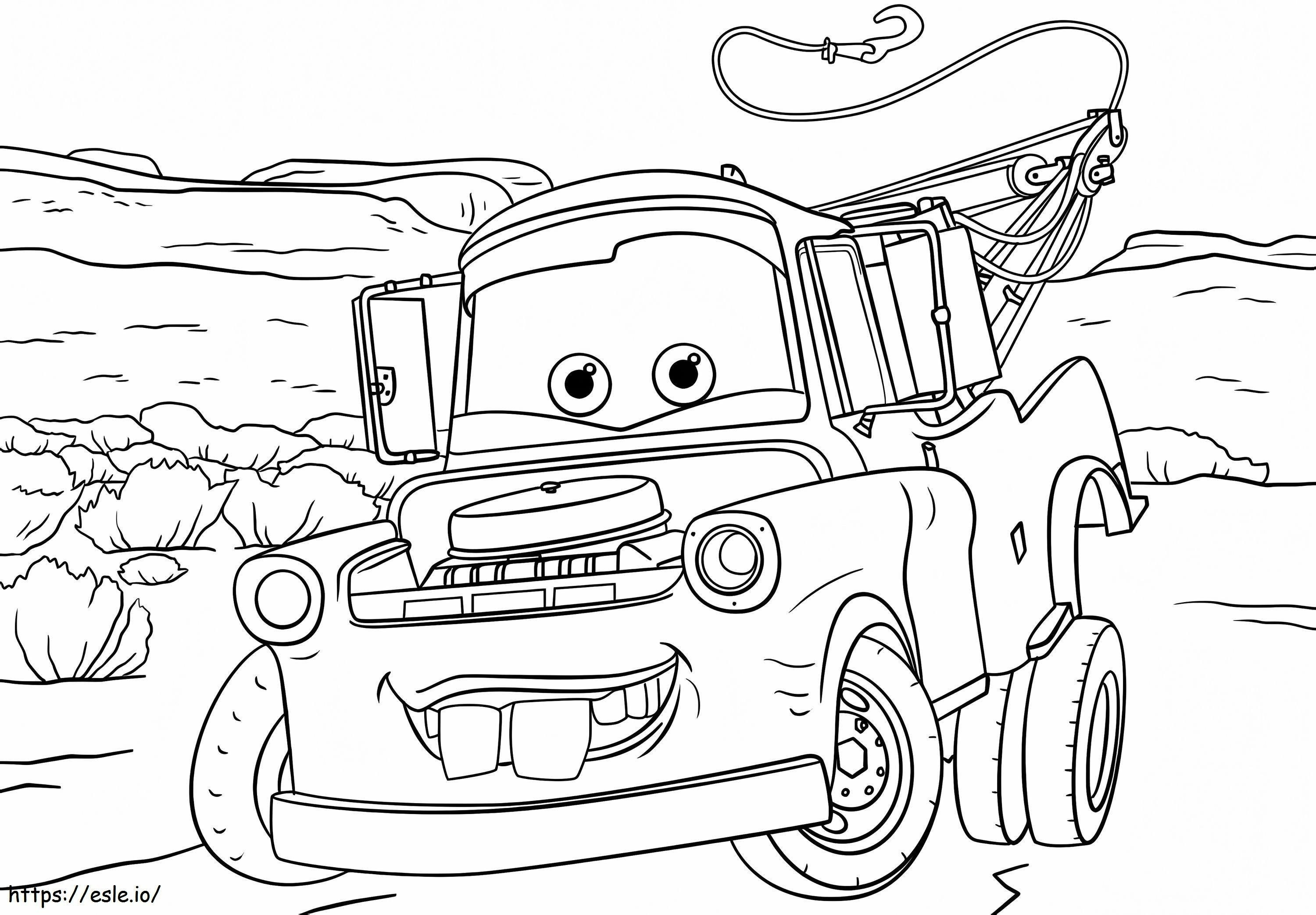 Printable Tow Mater coloring page
