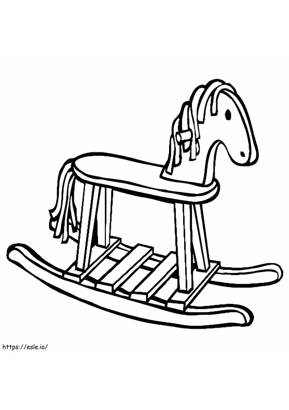 Wooden Rocking Horse coloring page