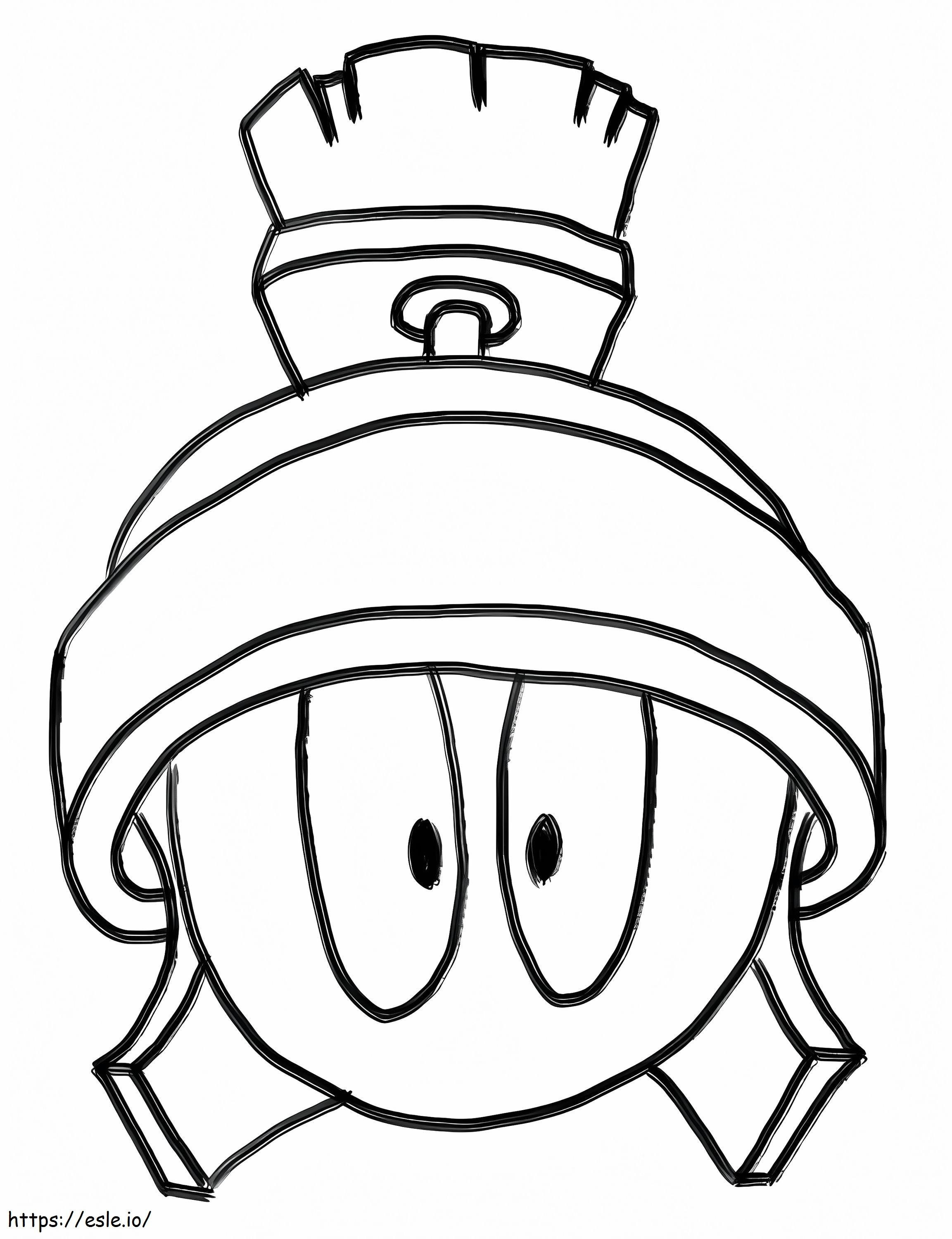 Marvin The Martian Face coloring page