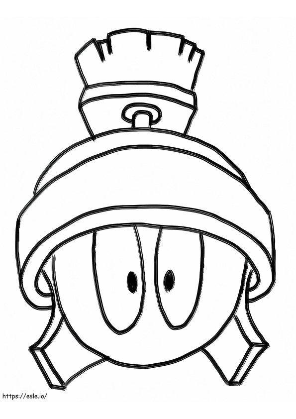 Marvin The Martian Face coloring page
