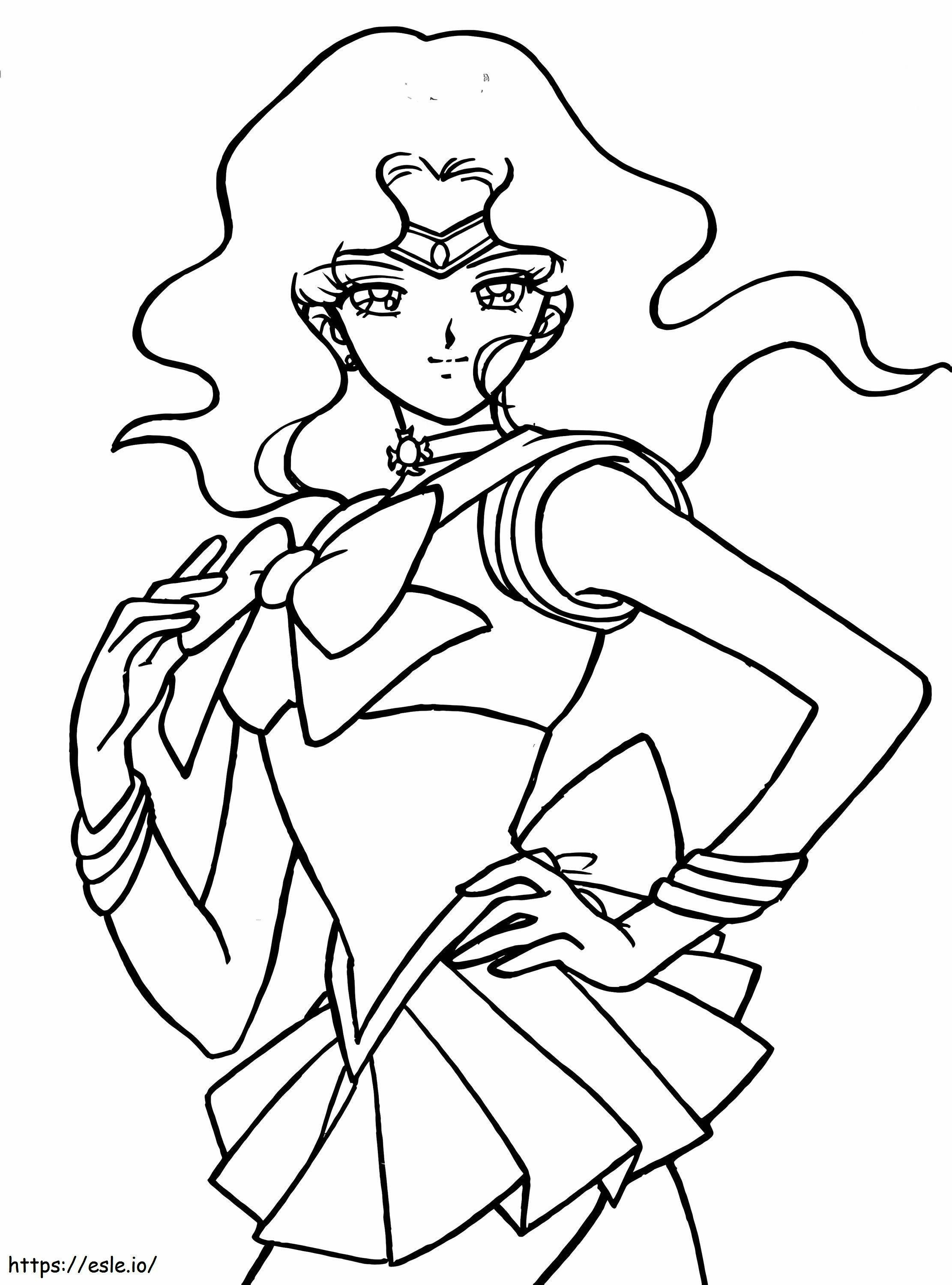 Cool Sailor Neptune coloring page