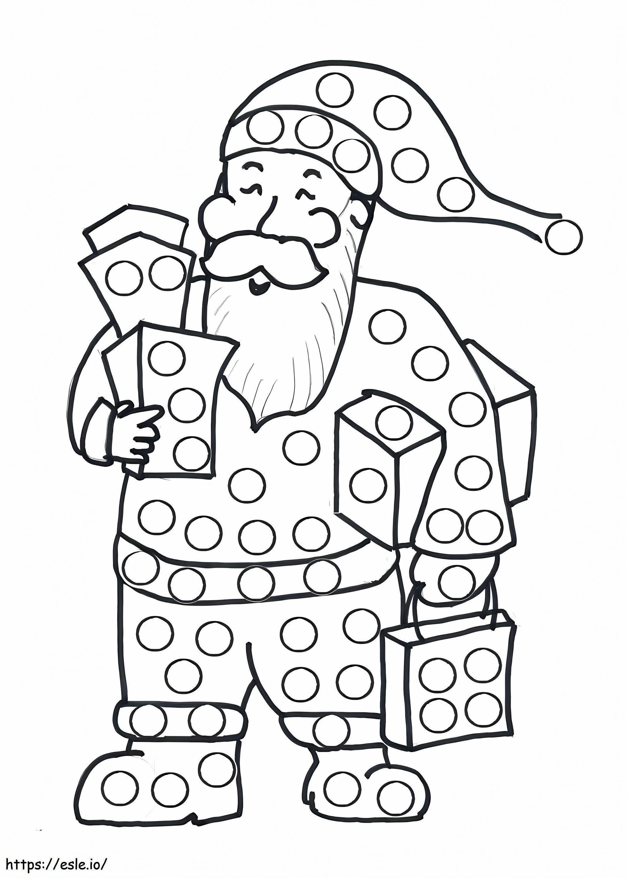 Santa Claus Sticker Coloring Page - Free Printable PDF