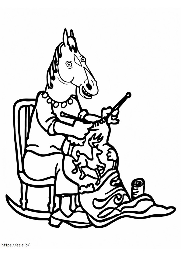 Relaxing Beatrice Horseman coloring page