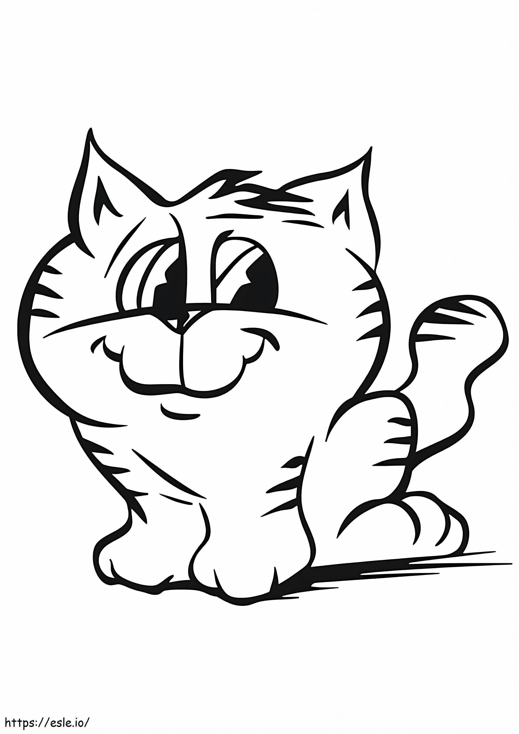 Cute Cat Drawing coloring page