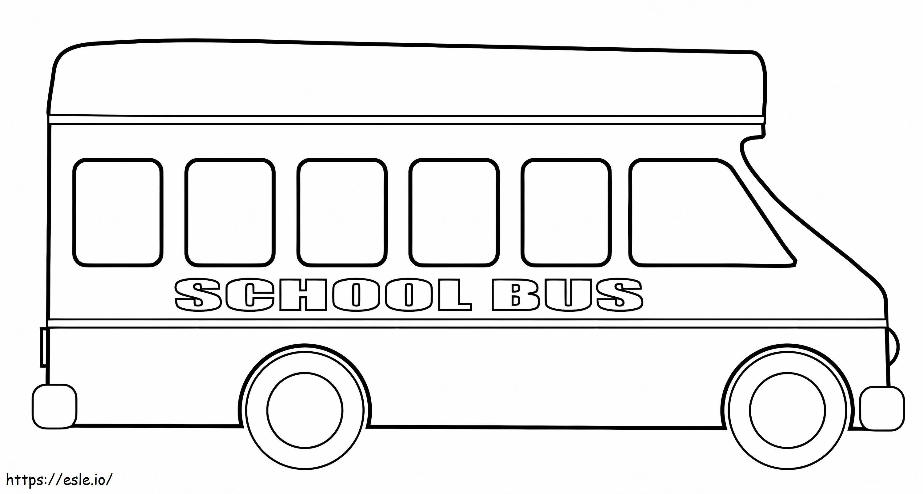 Prosty autobus szkolny 1 kolorowanka