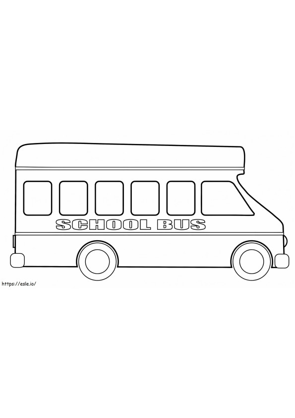 Yksinkertainen koulubussi 1 värityskuva