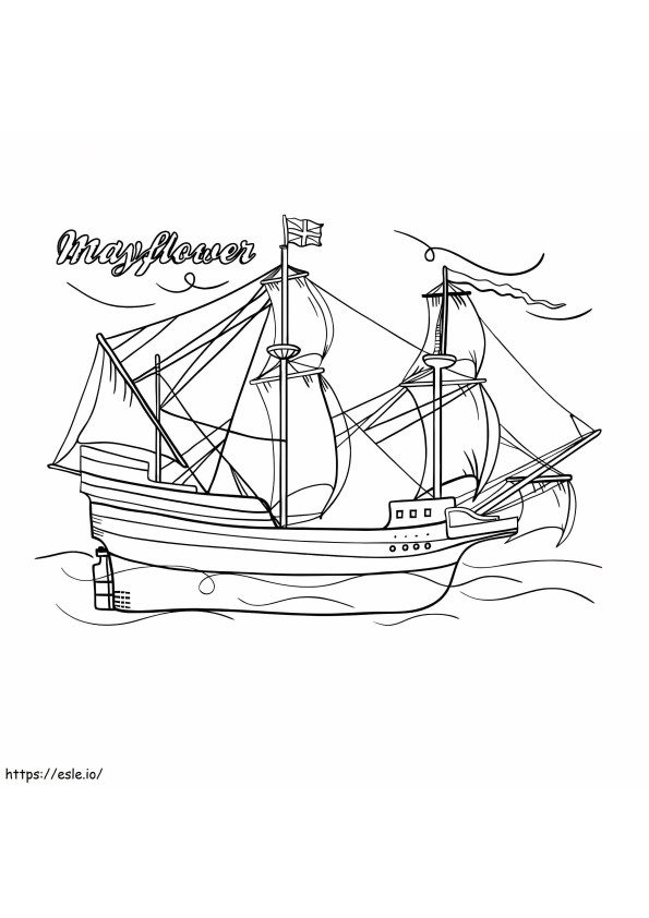 Mayflower 3 de colorat