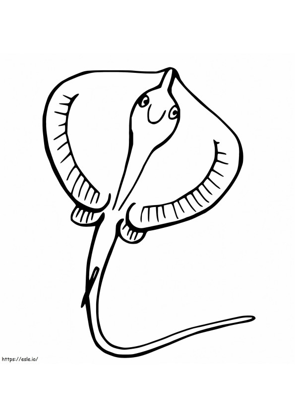 Lovely Stingray coloring page