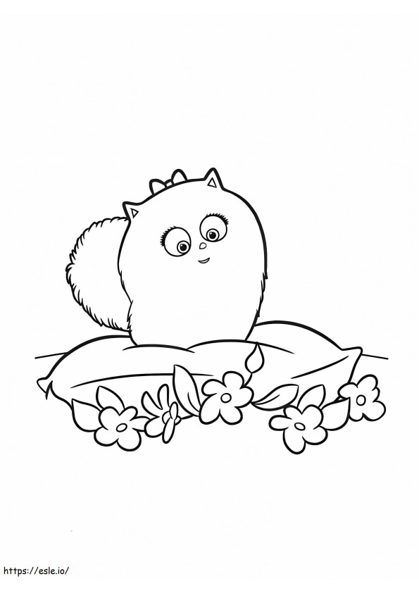 Gidget And Flowers coloring page