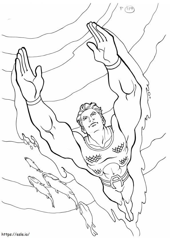 Aquaman 4 coloring page