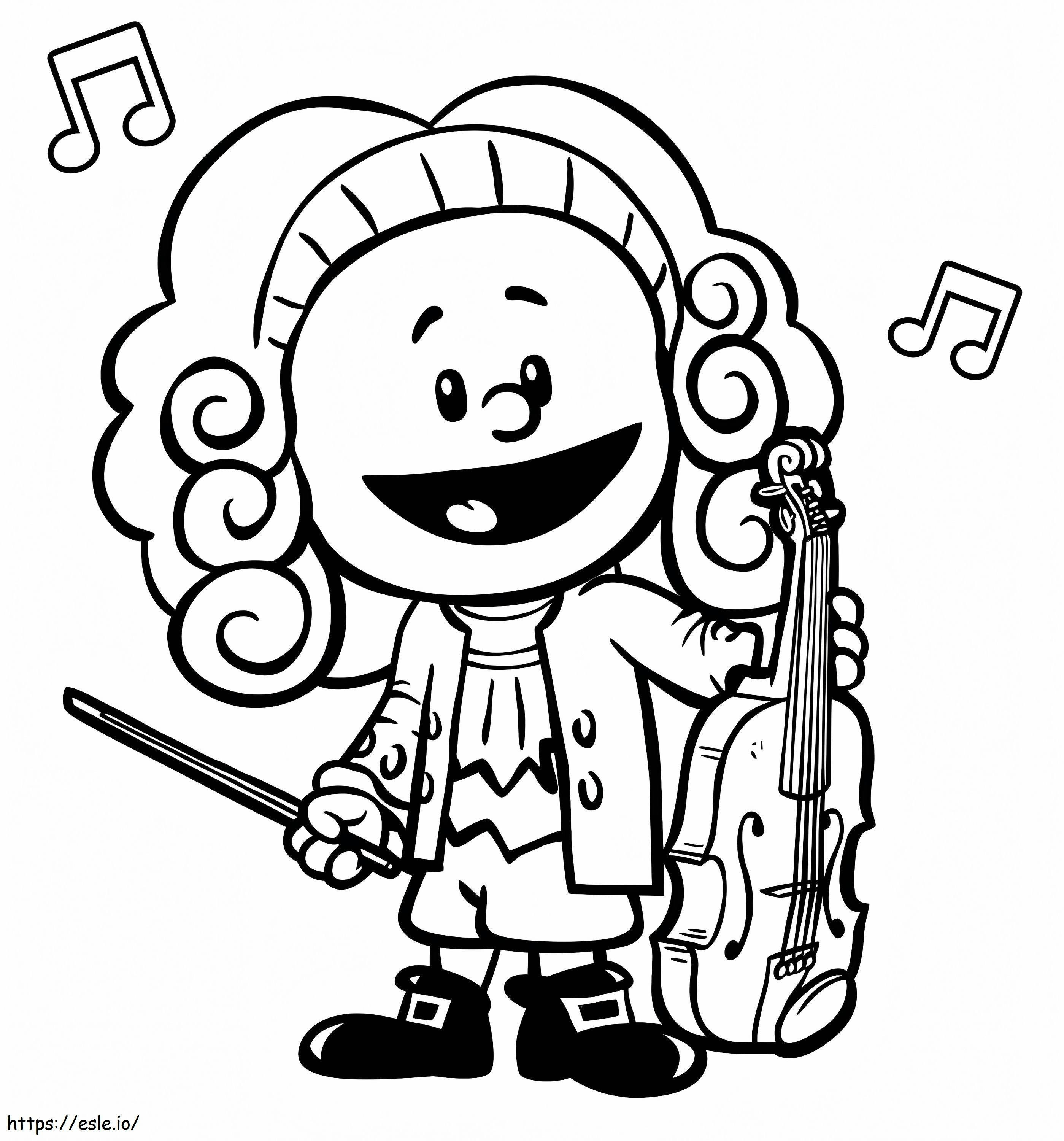 Johann Sebastian From Xavier Riddle coloring page