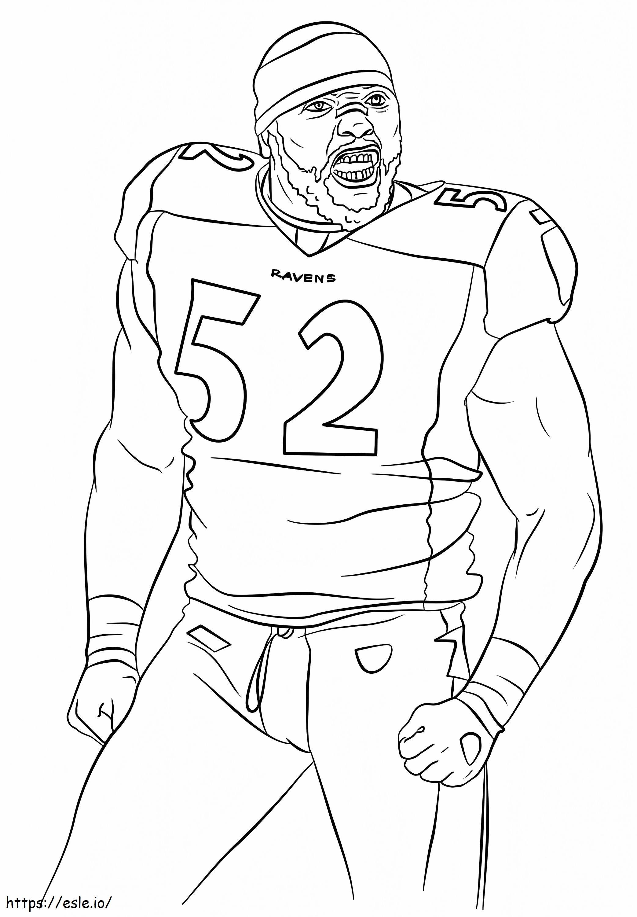 Ray Lewis jugador de fútbol para colorear
