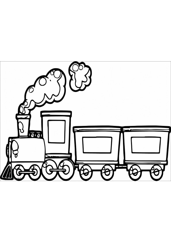 Lovely Train coloring page