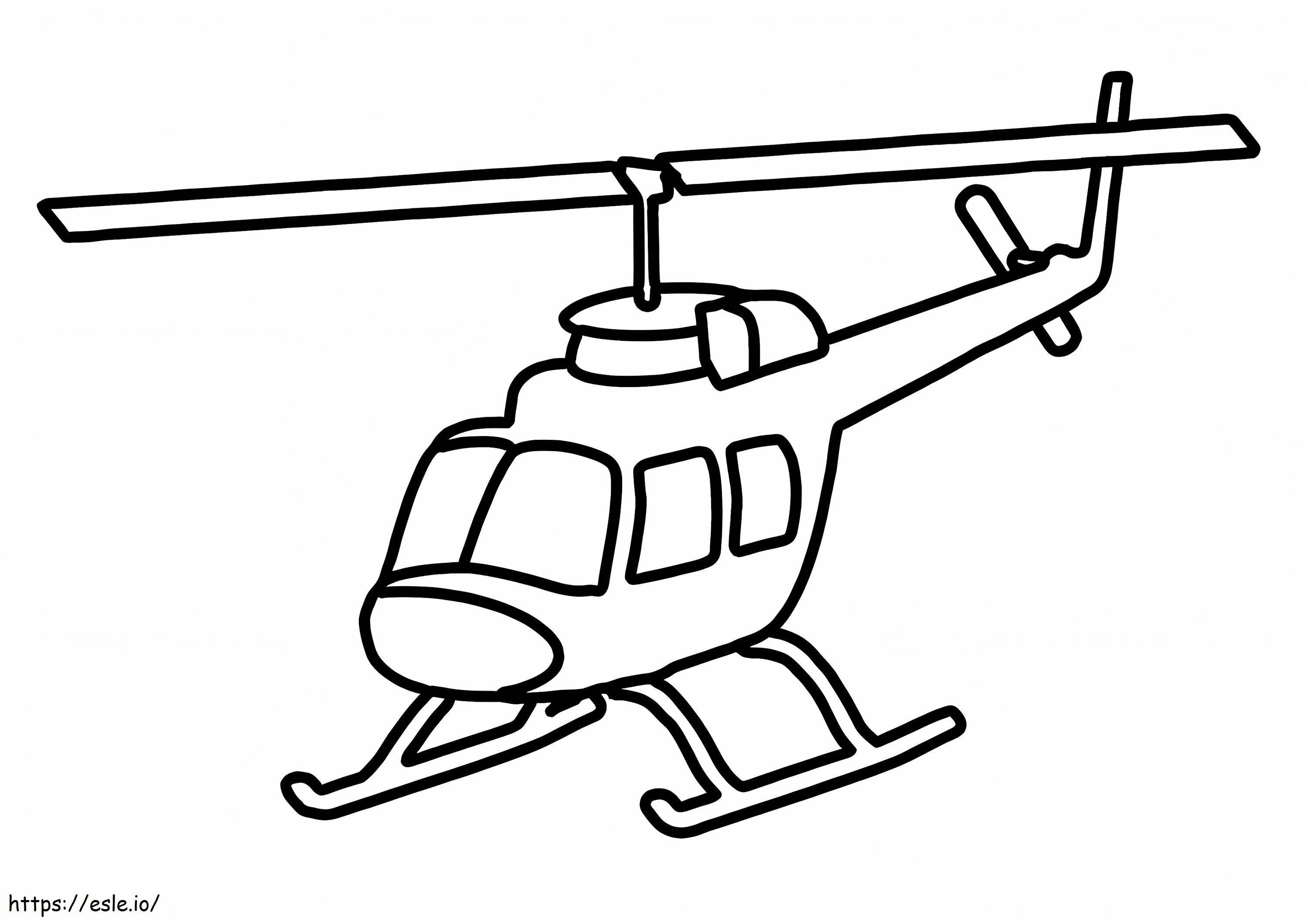 Increíble helicóptero para colorear