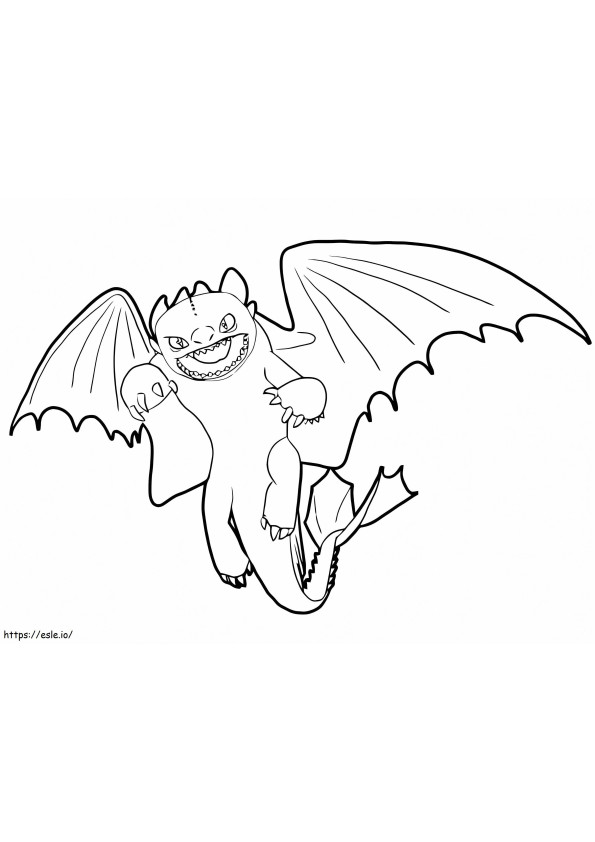 Angry Toothless coloring page