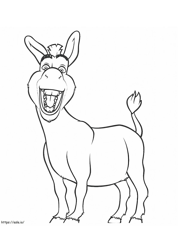 Fun Donkey coloring page